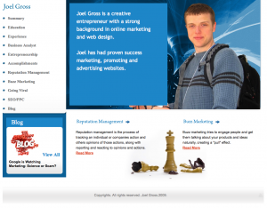 Corporate Website Design Firm - Joel Gross Old Site